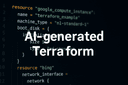 AI generated Terraform code on screen